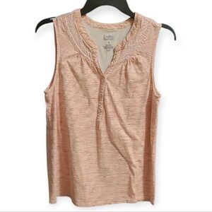 Croft & Barrow Women's Pink Striped Sleeveless Top
